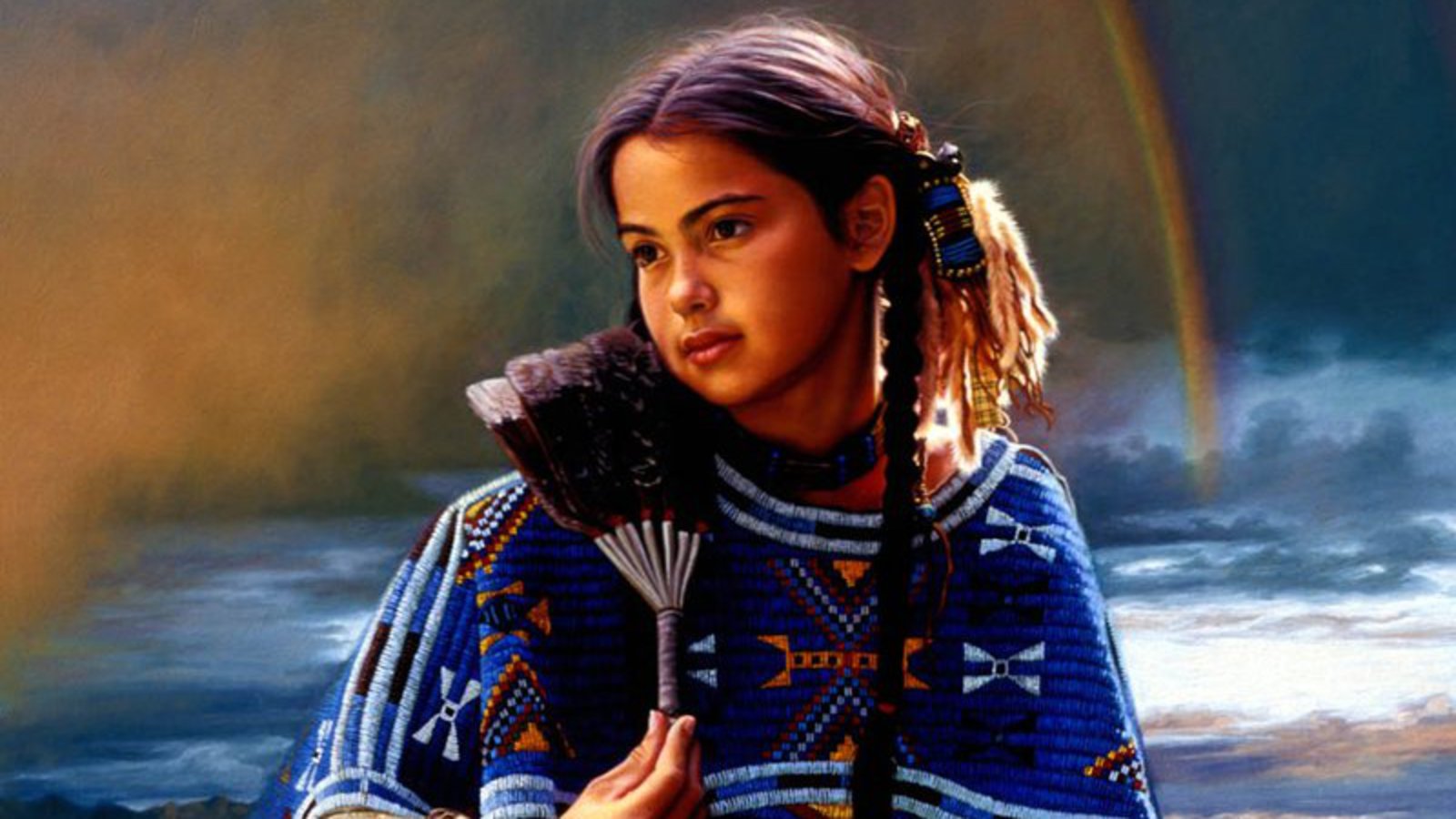 Young Native American Teen Girls