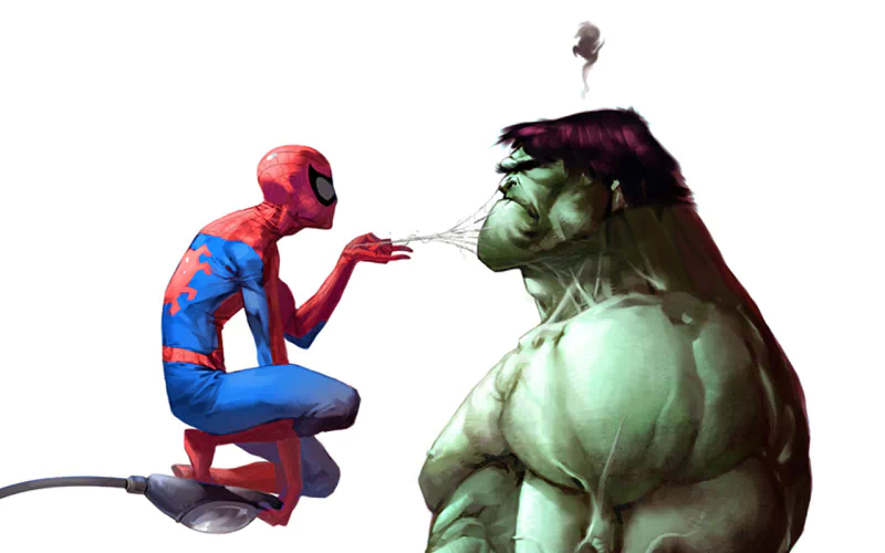 Peter Parker Hulk Comic spider man Image