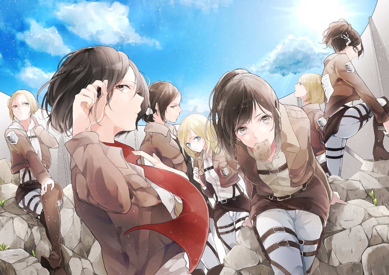 Download Hange Zoë Petra Ral Ymir (Attack On Titan) Sasha Blouse Annie Leonhart Historia Reiss Mikasa Ackerman Anime Attack On Titan Art