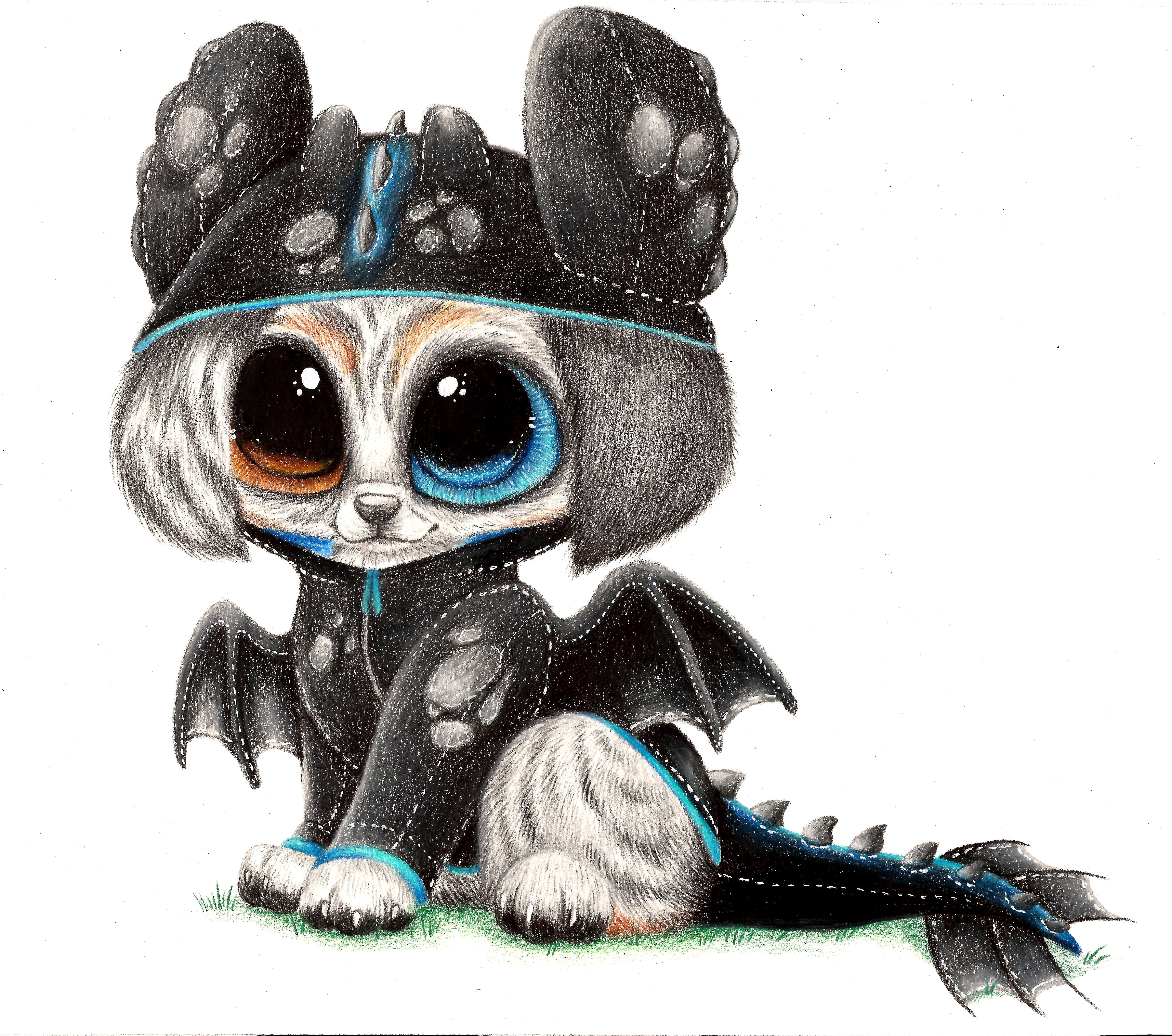 Mini Aussie Sunny, Toothless Costume by Skykristal