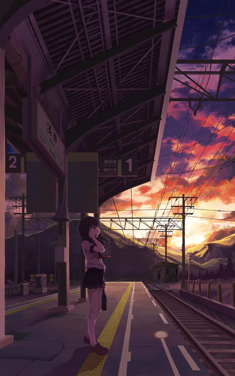 Anime train station Image
