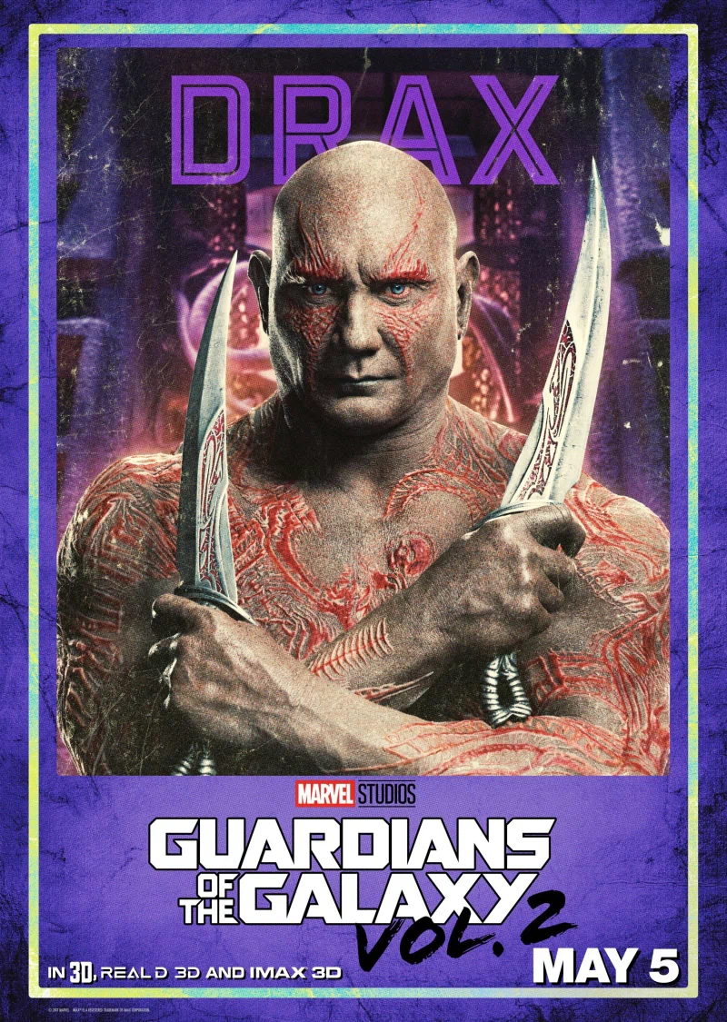 Dave Bautista Drax The Destroyer movie Guardians of the Galaxy Vol. 2 Image