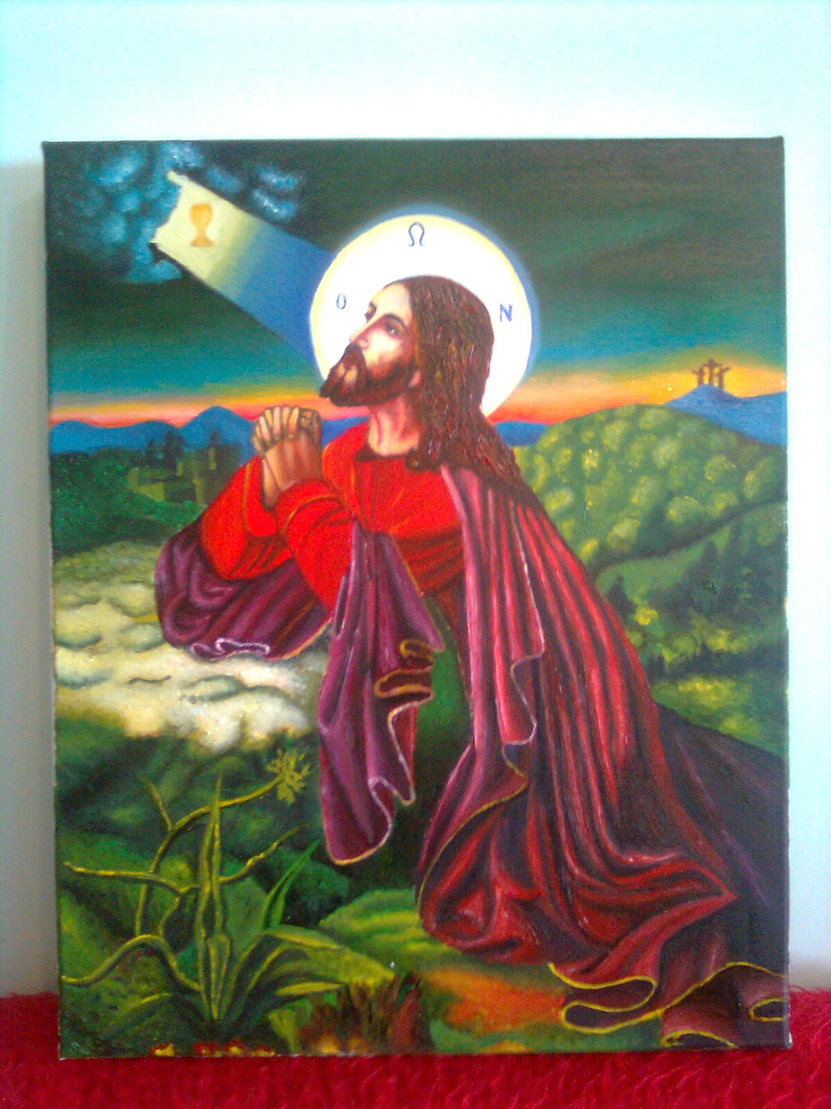 Jesus in The Ghetsimani  Garden by cristinasandu25
