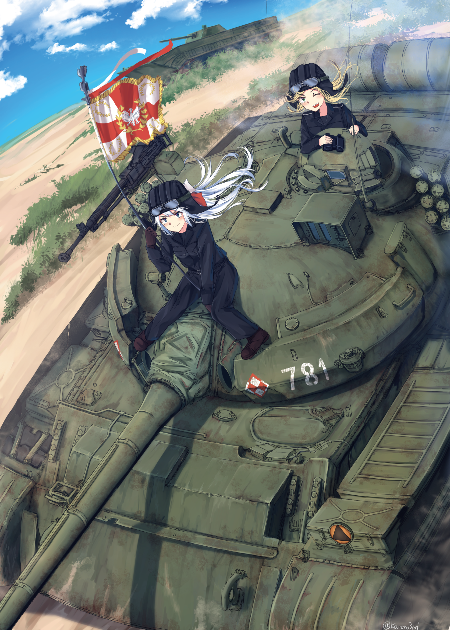 Anime tank, battle field, anime girl, combat vehicle, Anime, HD wallpaper |  Peakpx