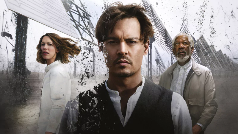Morgan Freeman Rebecca Hall Johnny Depp movie transcendence Image