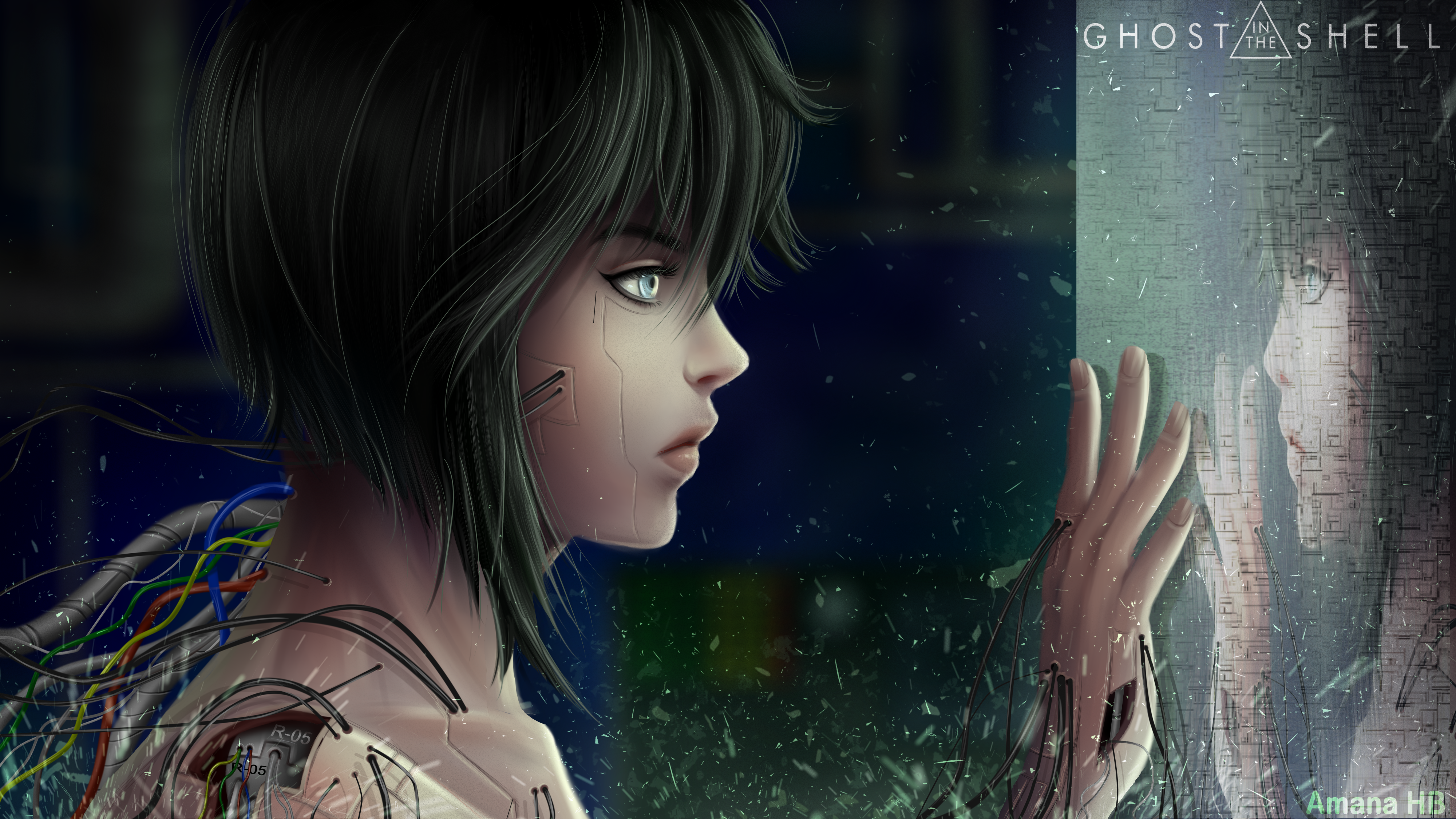 Ghost in The Shell Digital Fanart by Amana_HB