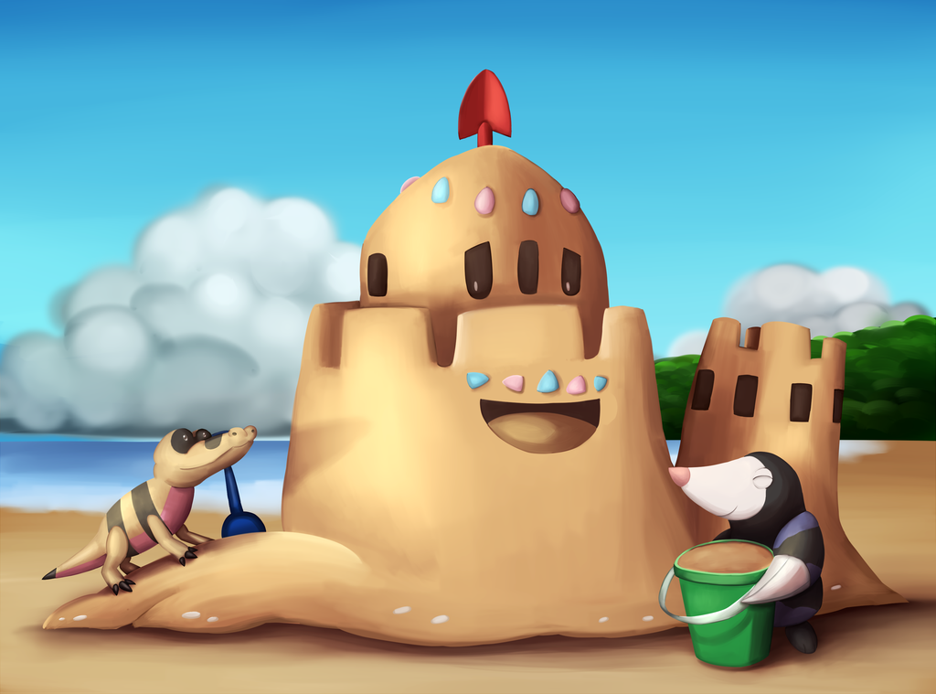 Download Palossand (Pokémon) Video Game Pokémon: Sun And Moon Sandcastle Beach Art