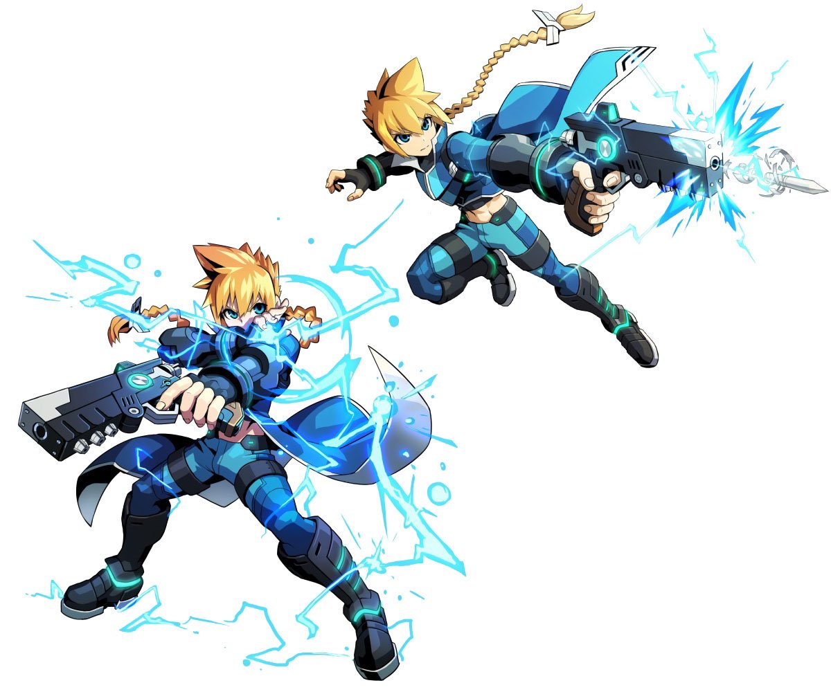 Download Gunvolt (Azure Striker Gunvolt) Video Game Azure Striker Gunvolt Art
