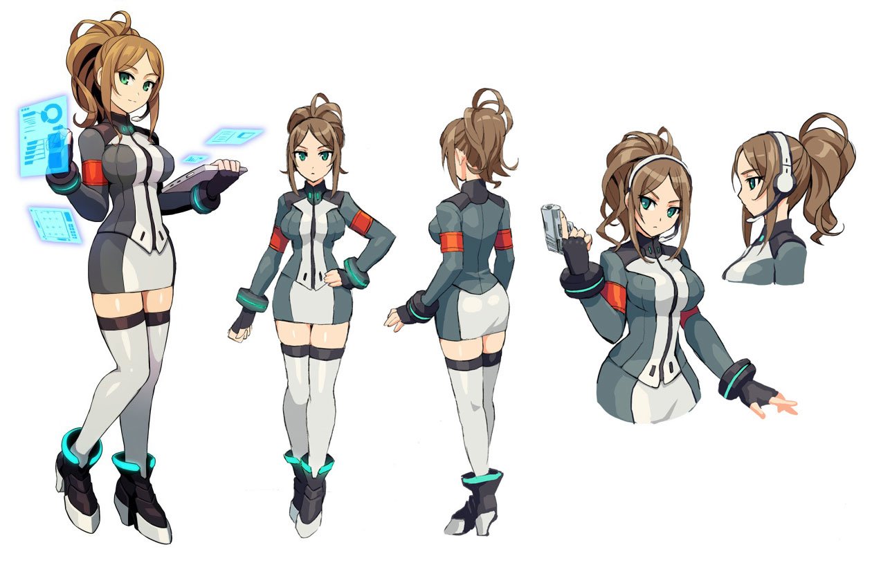 Download Moniqa (Azure Striker Gunvolt) Video Game Azure Striker Gunvolt Art