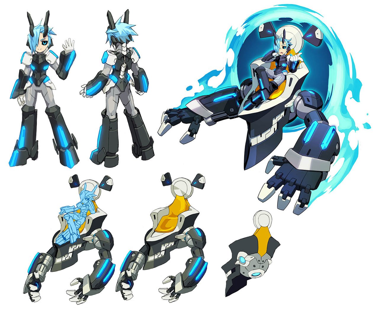 Download Merak (Azure Striker Gunvolt) Video Game Azure Striker Gunvolt Art
