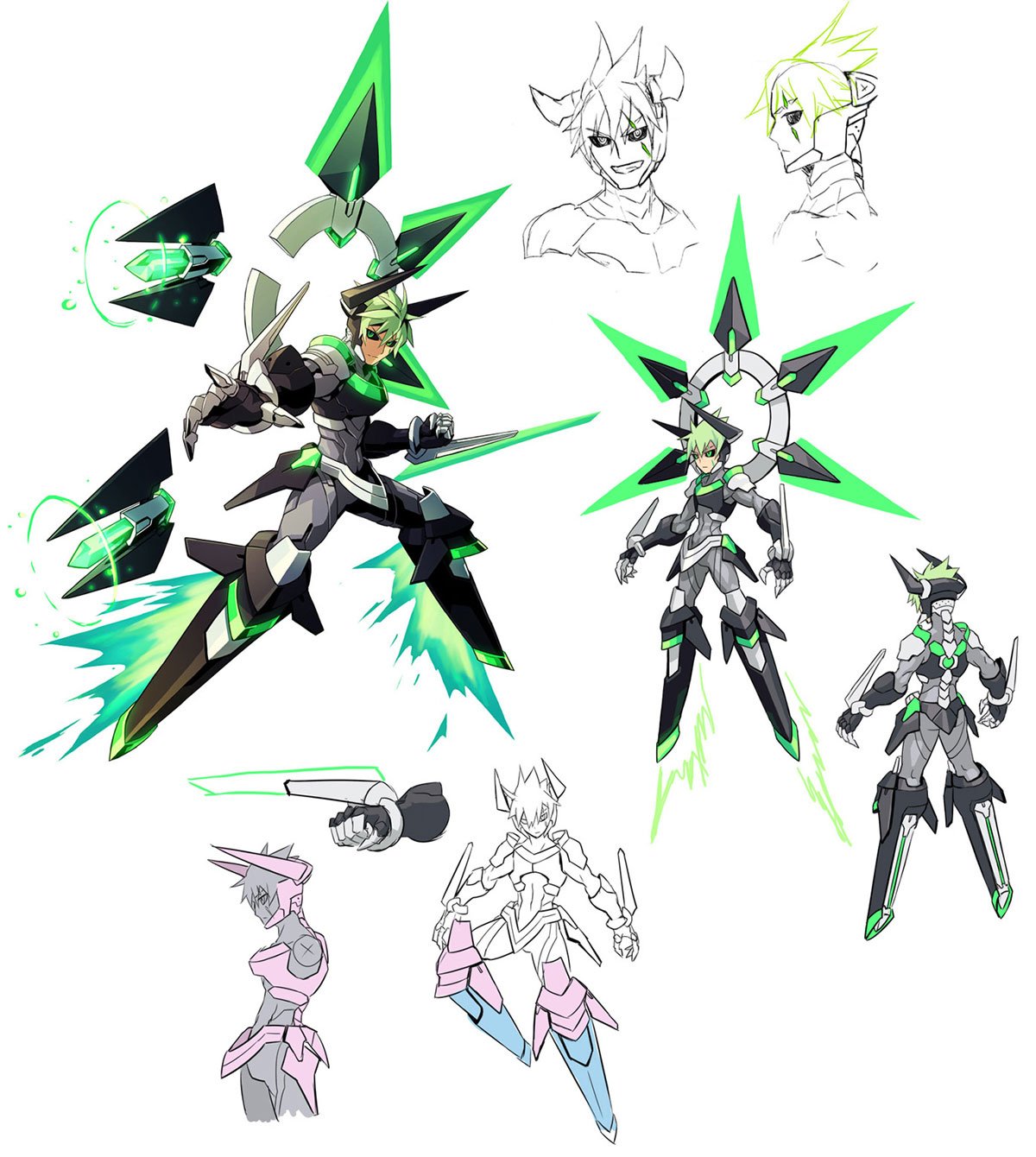 Download Jota (Azure Striker Gunvolt) Video Game Azure Striker Gunvolt Art