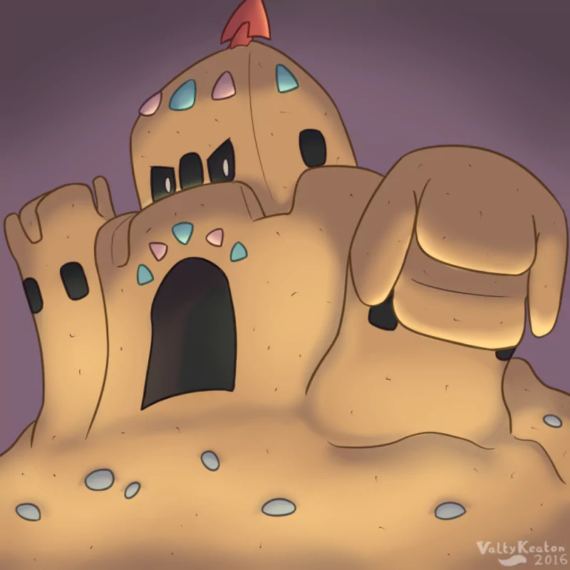 Palossand (Pokémon) video game Pokémon: Sun and Moon sandcastle cartoon Image