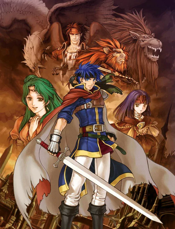 Sanaki (Fire Emblem) Tibarn (Fire Emblem) Caineghis (Fire Emblem) Elincia (Fire Emblem) Ike (Fire Emblem) video game Fire Emblem: Path of Radiance Image
