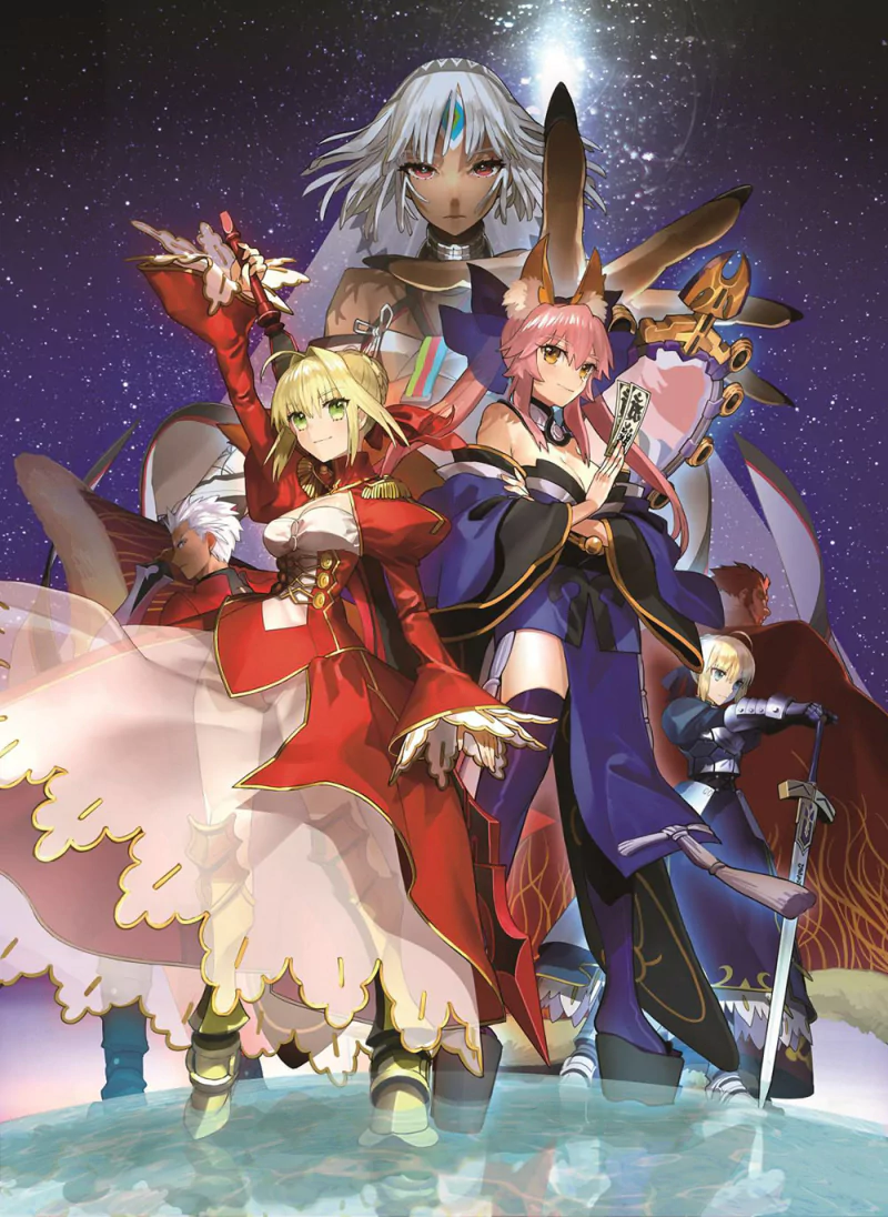 Attila (Fate Series) Iskandar (Fate/Extella: The Umbral Star) Red Saber Tamamo no Mae (Fate/Grand Order) Shirou Emiya Artoria Pendragon video game Fate/Extella: The Umbral Star Image