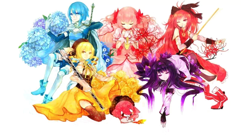 Mami Tomoe Kyōko Sakura Sayaka Miki Madoka Kaname Charlotte (Puella Magi Madoka Magica) Homura Akemi Anime Puella Magi Madoka Magica Image