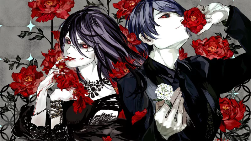 Shū Tsukiyama Rize Kamishiro Anime Tokyo Ghoul Image