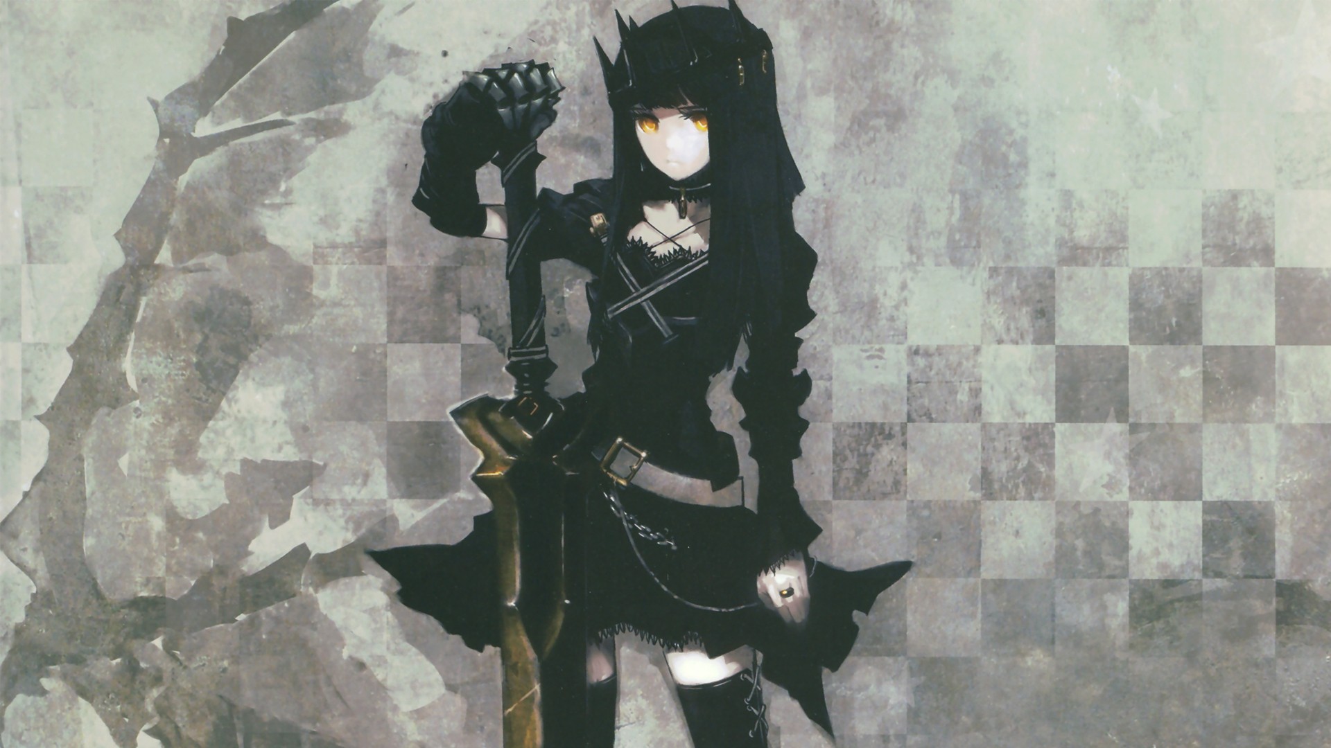 KREA - an attractive anime female necromancer mage symmetrical, donned in black  cloak with purple staff full body in frame