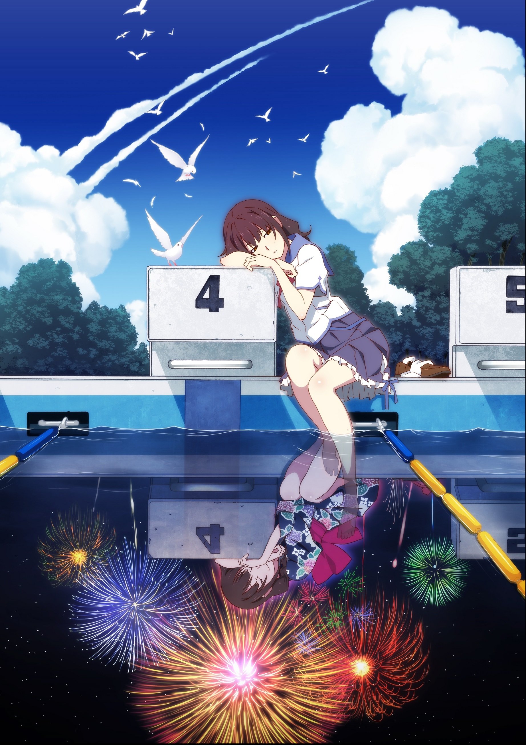 Download Anime Uchiage Hanabi Shita Kara Miru Ka? Yoko Kara Miru Ka? Art