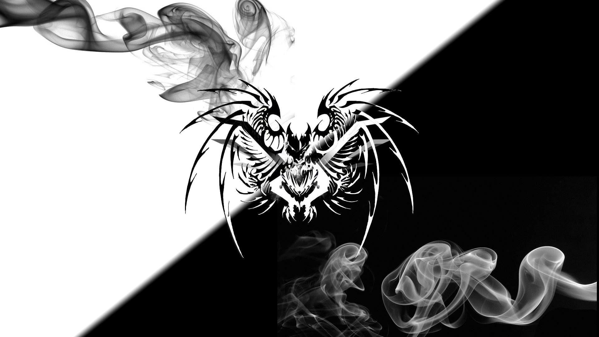 Download Black & White Dragon Artistic Tribal Art