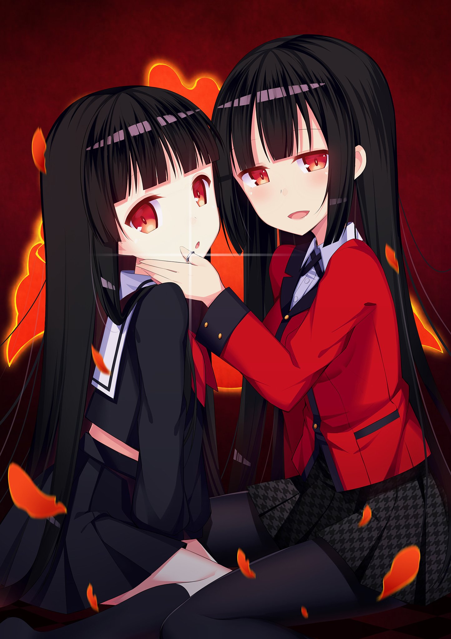 Download Ai Enma Yumeko Jabami Hell Girl Kakegurui Anime Crossover Art