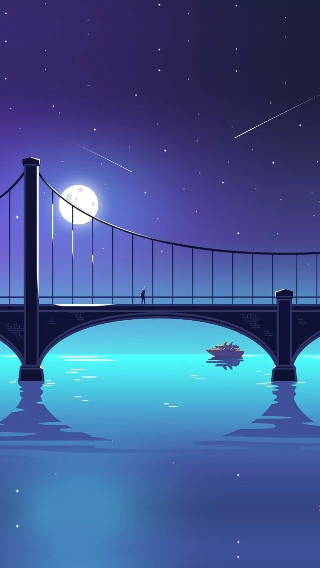 blue artistic bridge Image