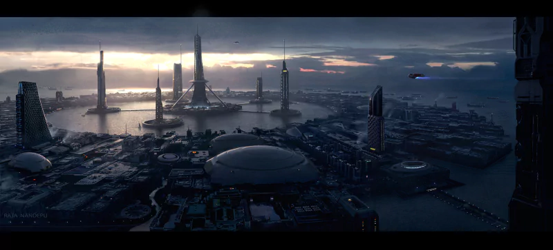 cloud sky Sci Fi city sci fi city Image