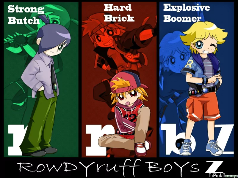 Explosive Boomer Strong Butch Hard Brick Rowdyruff Boys Z Anime Powerpuff Girls Z Image