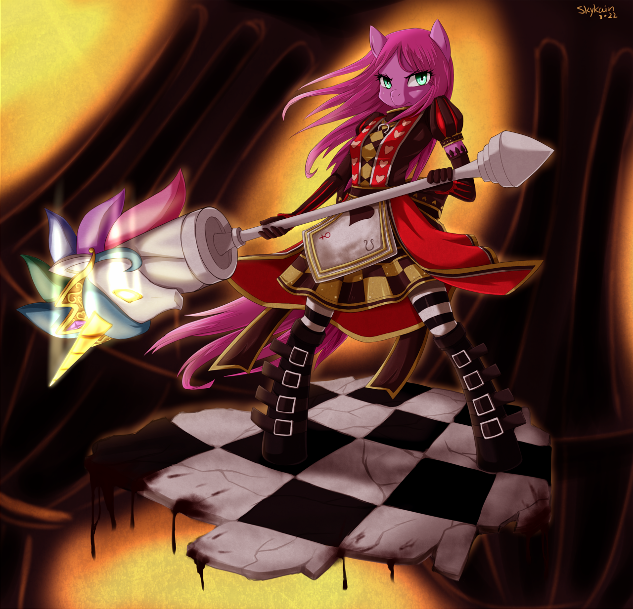 Pinkie Pie Alice: Madness Returns crossover by Sky Kain