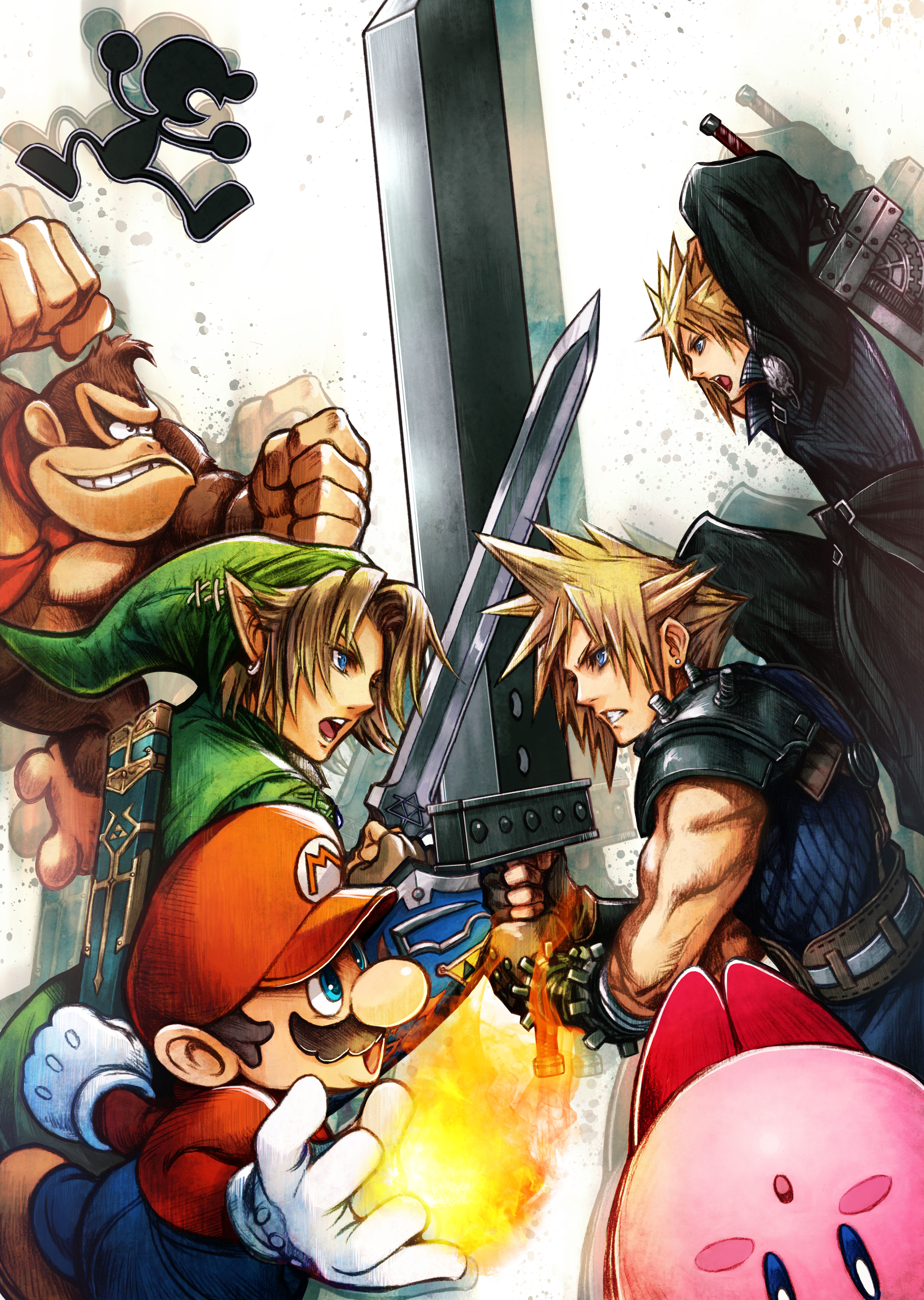 Super Smash Bros. for Nintendo 3DS and Wii U Art by Tetsuya Nomura