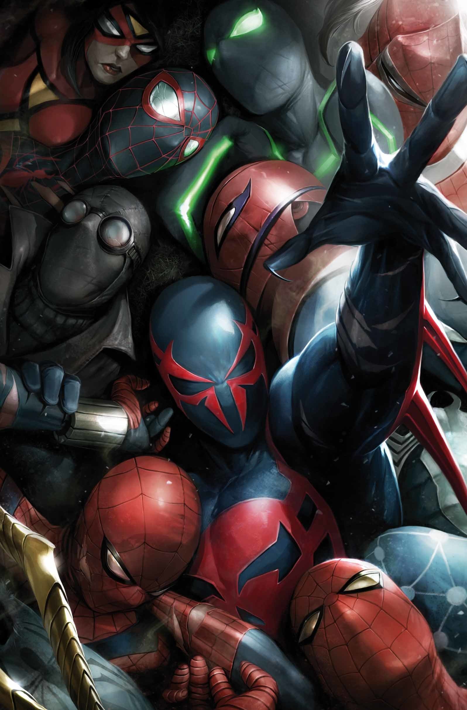 Download Peter Parker Iron-Spider Spider-Man Noir Jessica Drew (Marvel Comics) Miles Morales Spider Man Comic Spider-Man 2099 Art