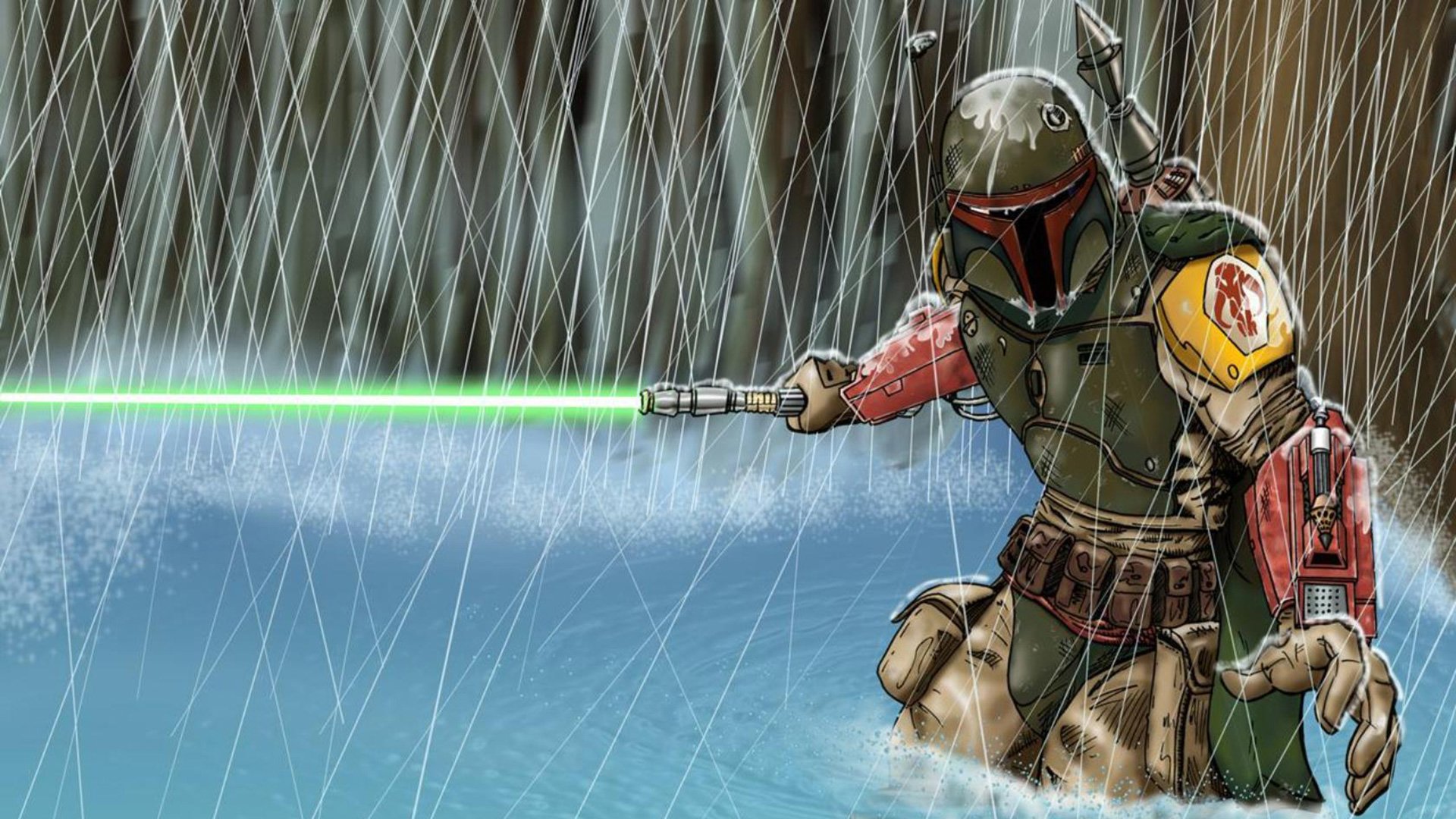Download Bounty Hunter Boba Fett Sci Fi Star Wars Art