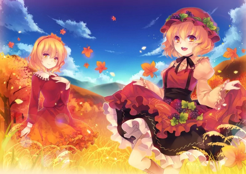 Shizuha Aki Minoriko Aki Anime Touhou Image