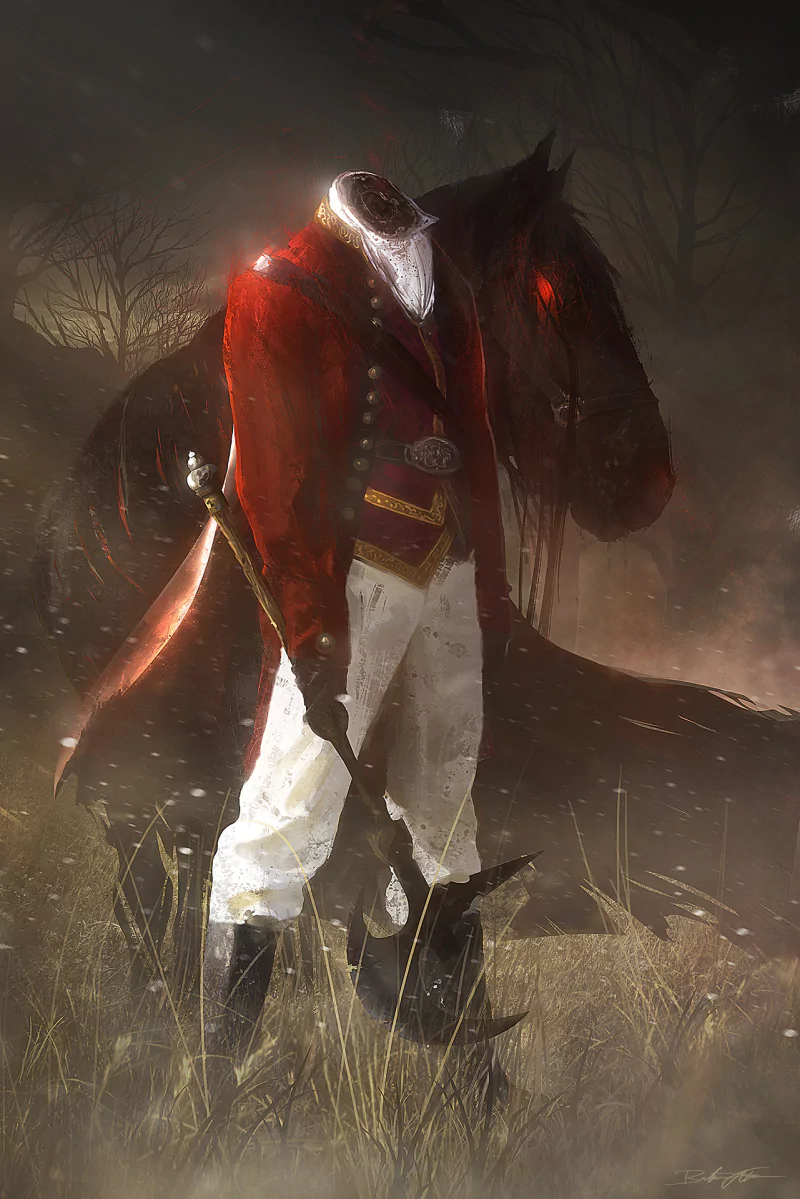 horse headless horseman fantasy dark Dark Fantasy Image