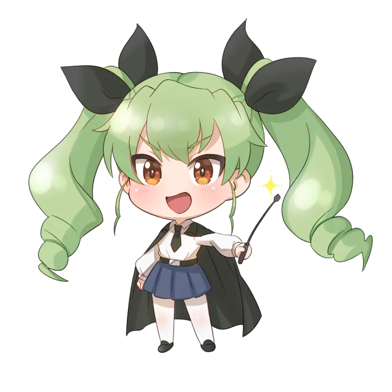green hair Anchovy (Girls und Panzer) Anime Girls und Panzer Image