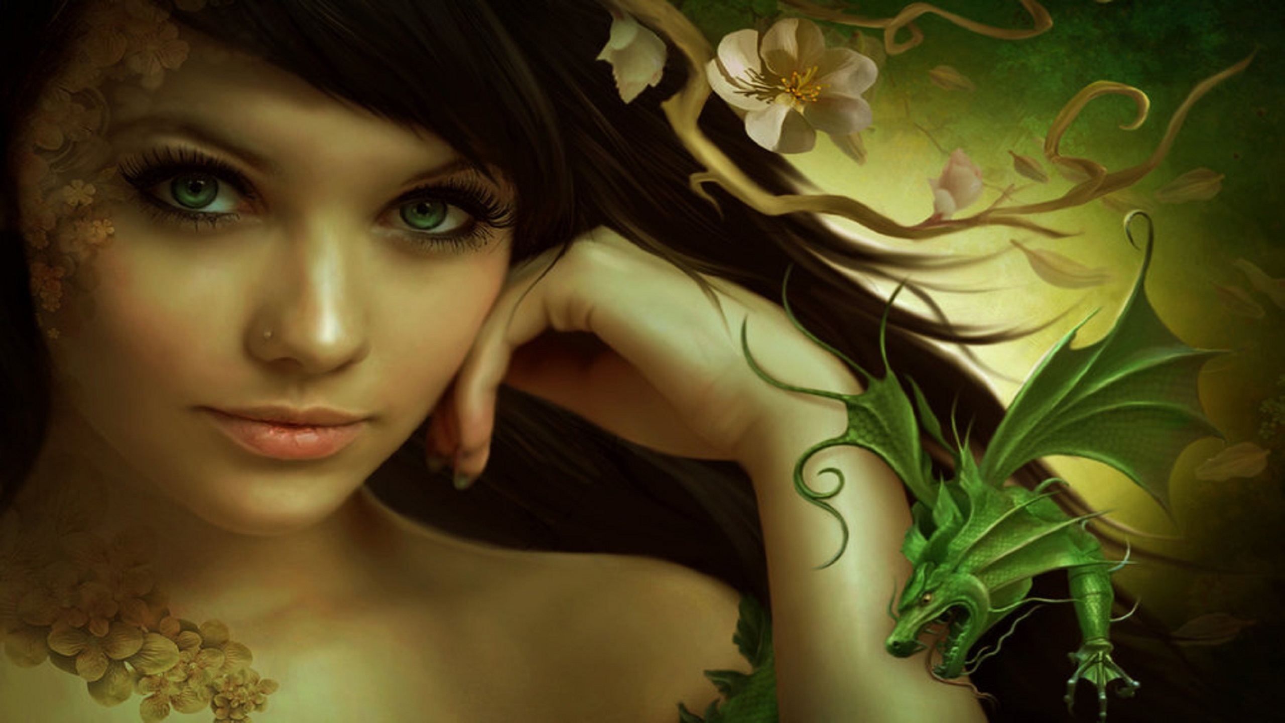 За мои зеленые глаза называешь меня колдуньей. Красивые рисунки в стиле фэнтези Елены Дудиной. Красивые девушки фэнтези. Фея с зелеными глазами. Портрет в стиле фэнтези.