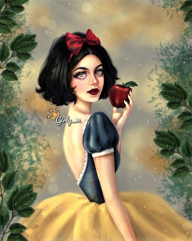 Download Bow (Clothing) Colorful Apple Movie Snow White Art