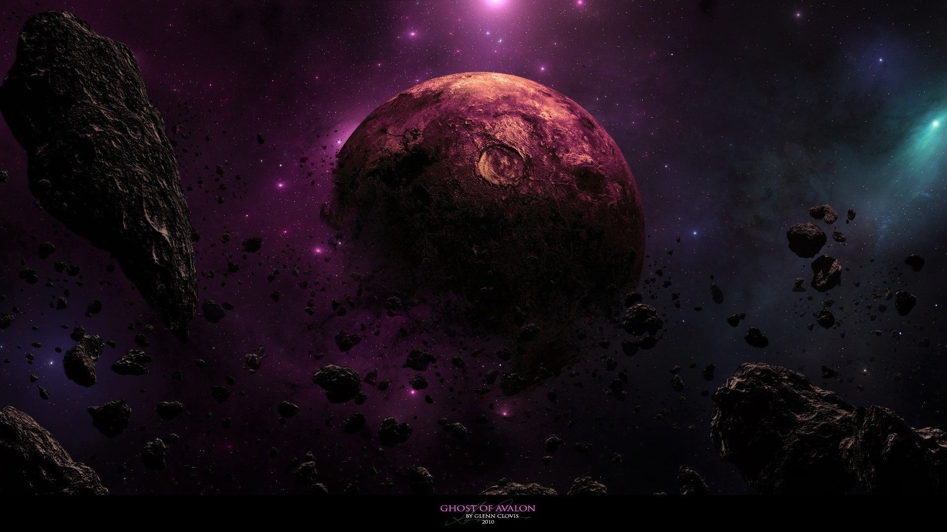 Download Purple Planet Artistic Space Art