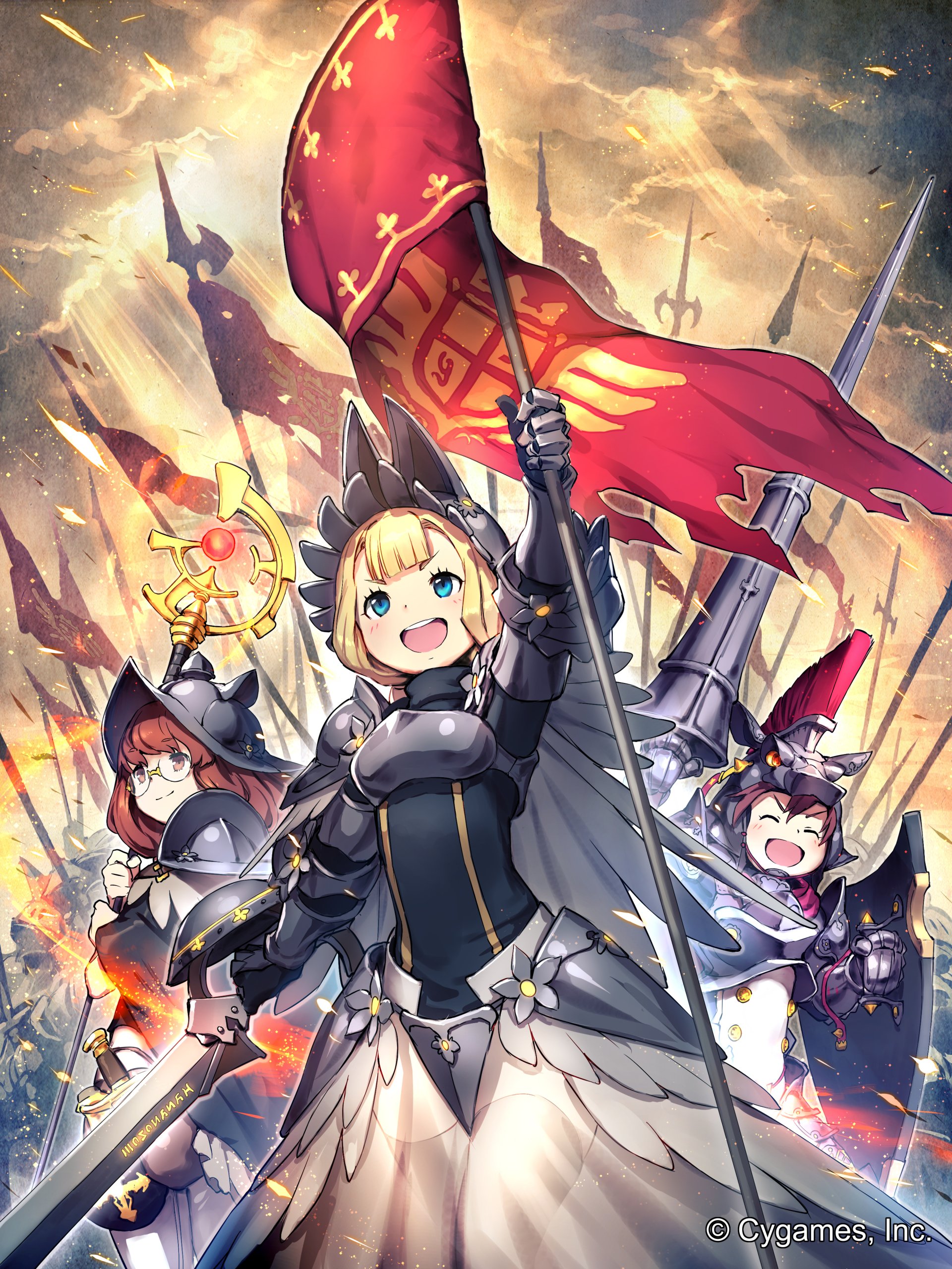 Download Spear Mage Knight Video Game Shadowverse Art