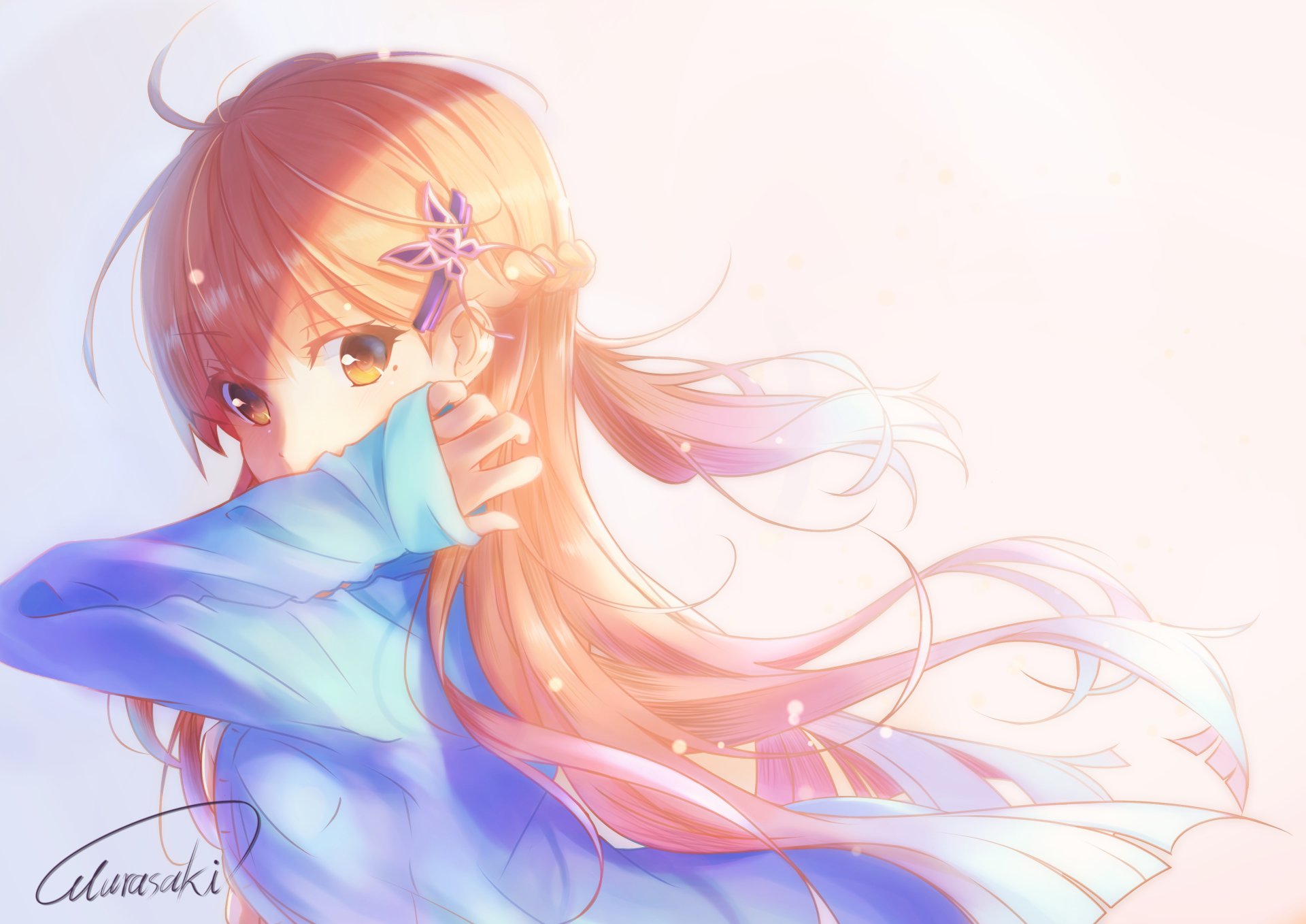 Download Yellow Eyes Hair Anime Original Art