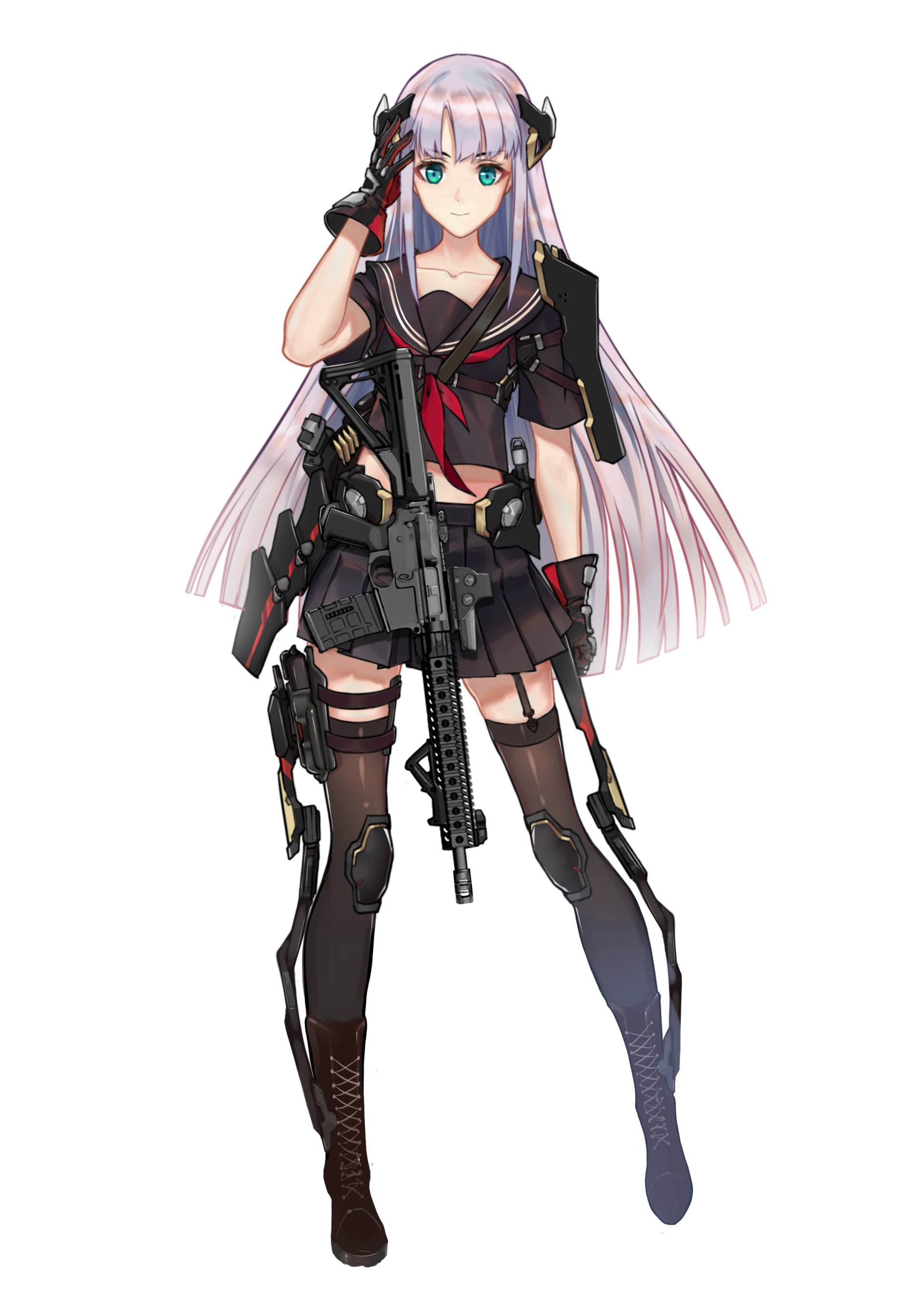 Download Skirt Gun Anime Original Art