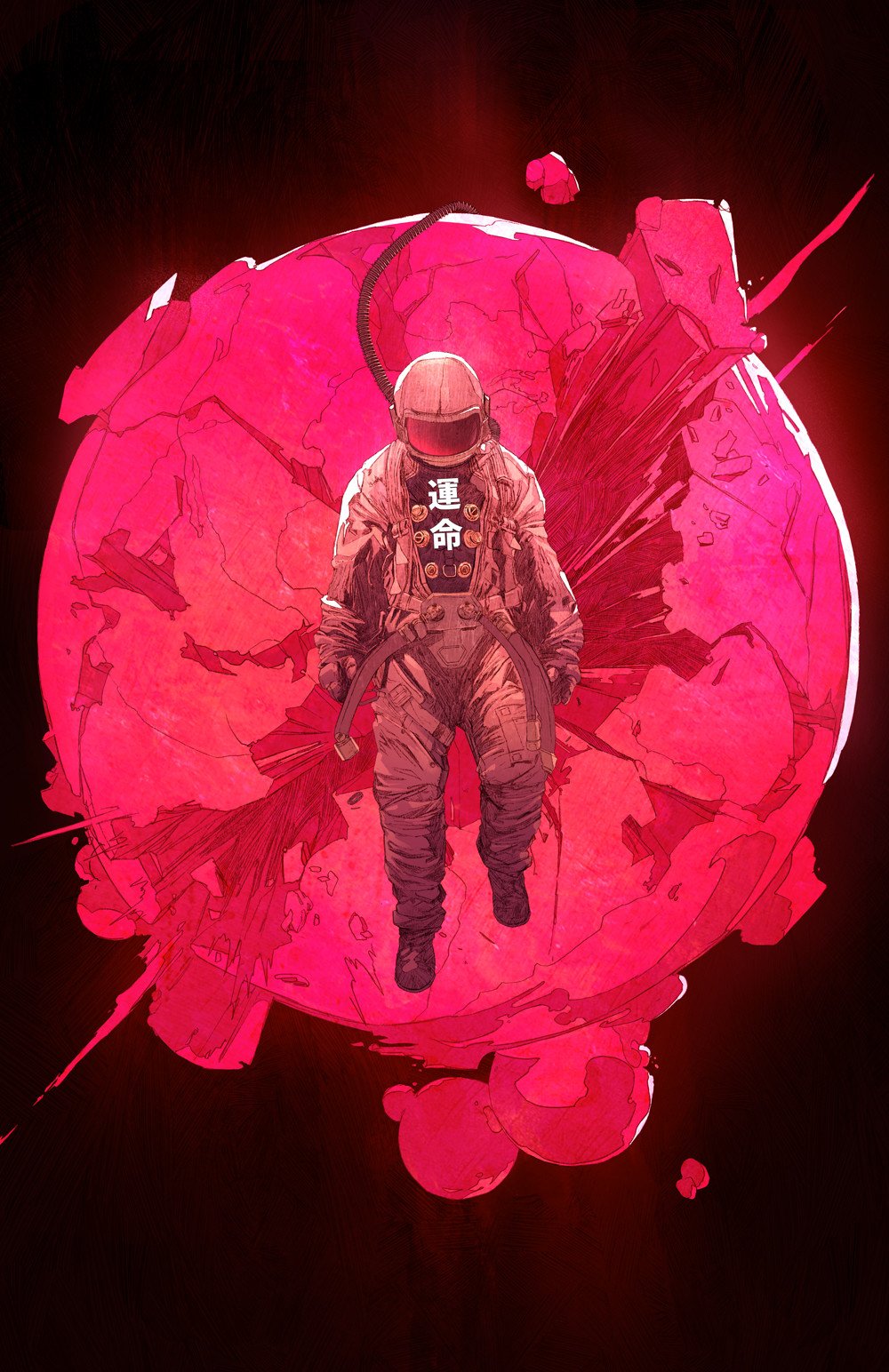 Download Sci Fi Astronaut Space Pink Digital Art Art