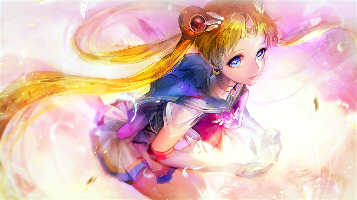 Download Blue Eyes Skirt Long Hair Twintails Anime Sailor Moon Art