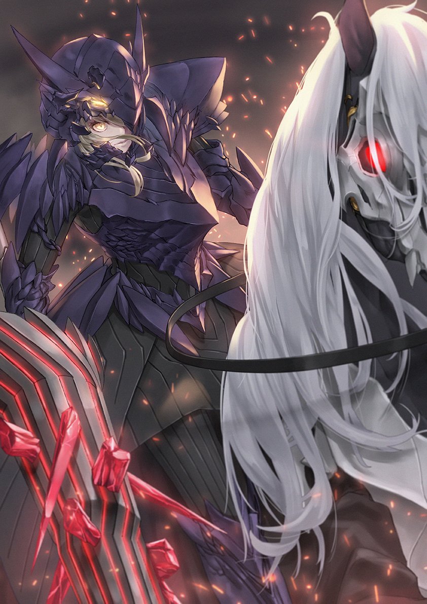 Download Yellow Eyes Red Eyes Horse Knight Artoria Pendragon Anime Fate/Grand Order Art