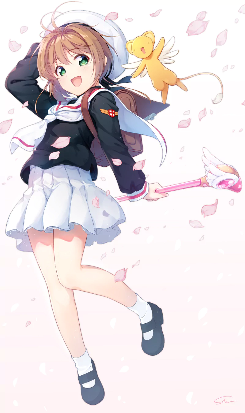  Sakura and Keroberos by にじはし そら