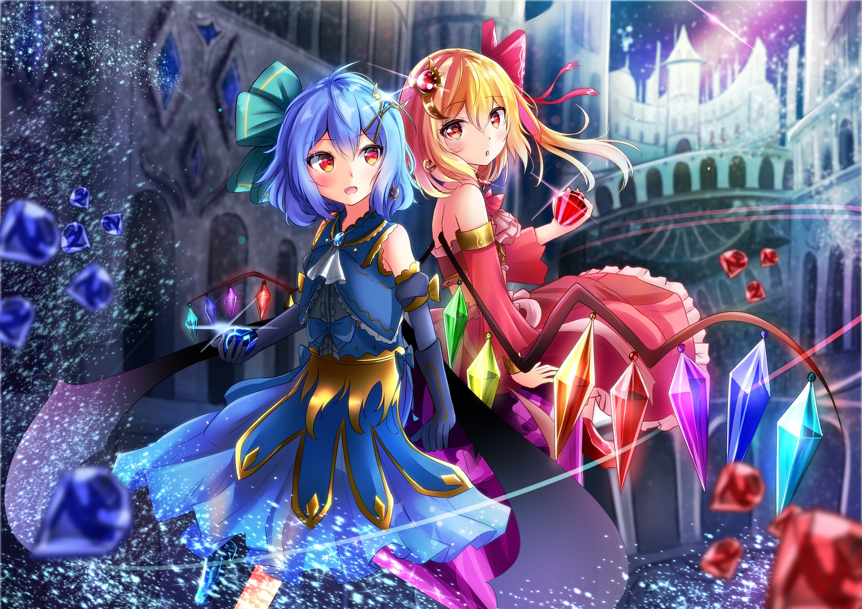 Remilia and Flandre by Renka