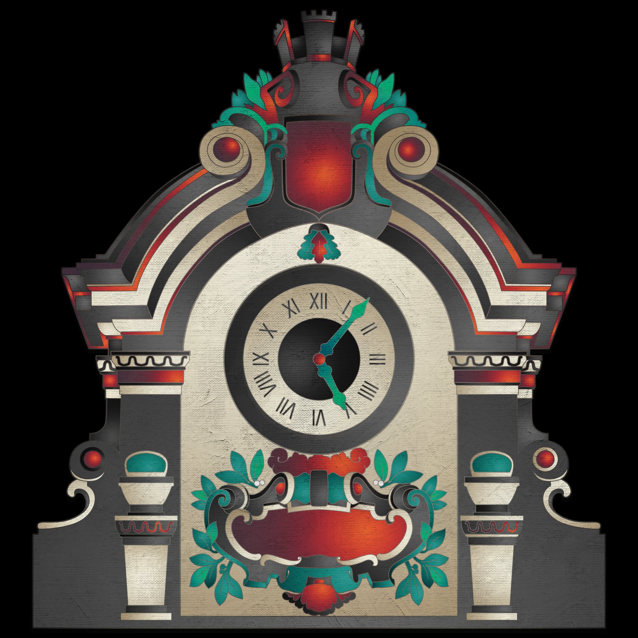 Artistic Clock Art by lullaby666