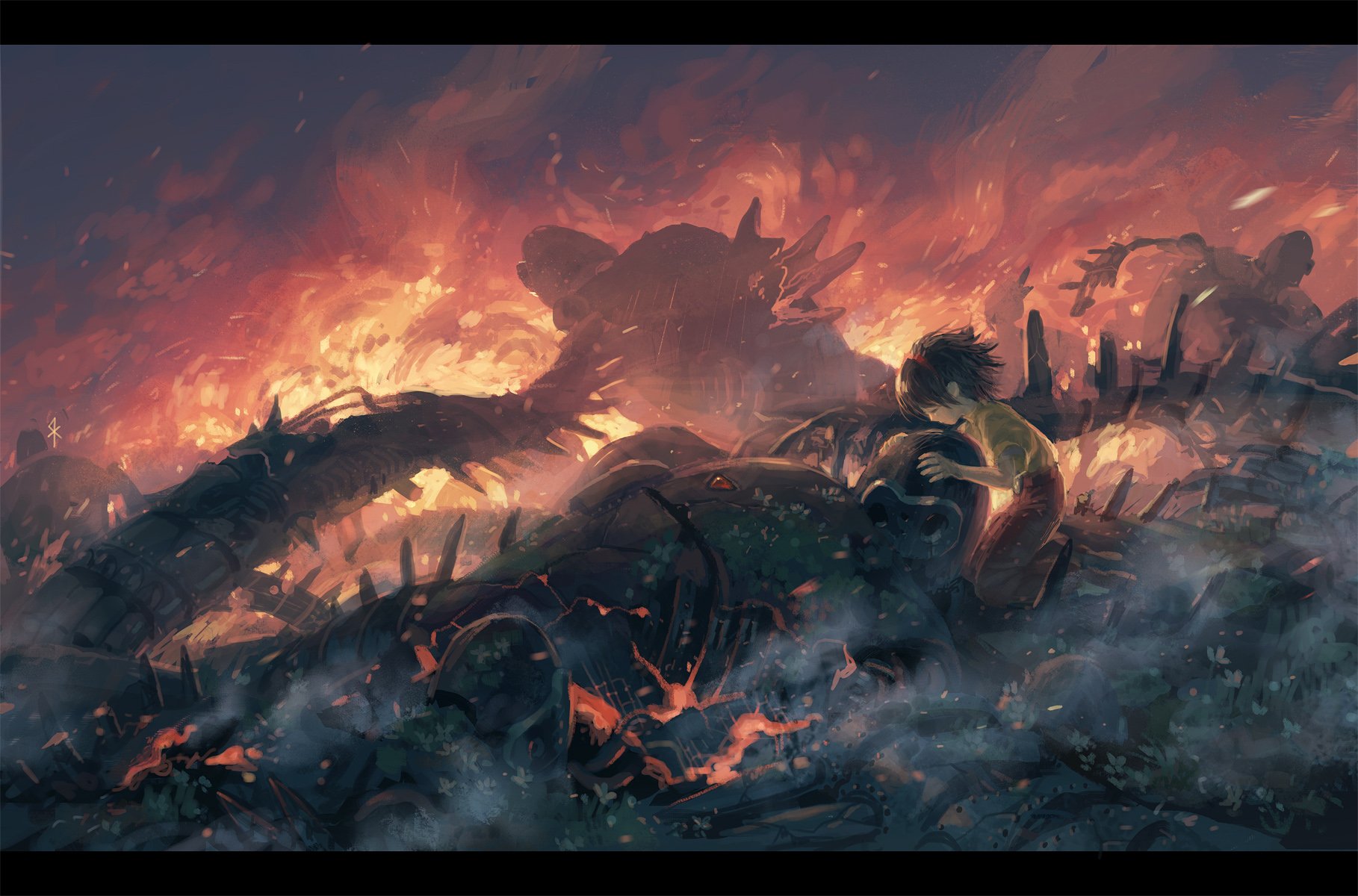 Download Fight Fire Robot Sheeta (Laputa: Castle In The Sky) Anime Laputa: Castle In The Sky Art