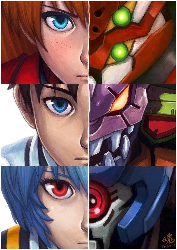 Download Rei Ayanami Shinji Ikari Asuka Langley Sohryu Anime Neon Genesis Evangelion Art