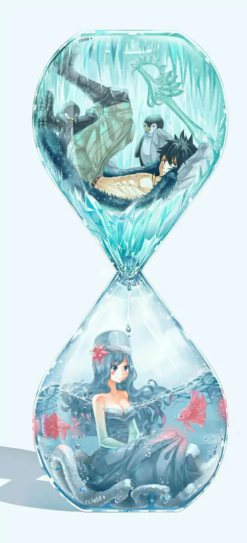 Juvia Lockser Gray Fullbuster Anime Fairy Tail Image