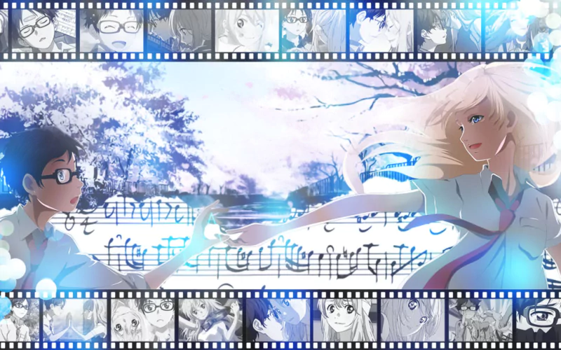 Kousei Arima Kaori Miyazono Anime Your Lie in April Image